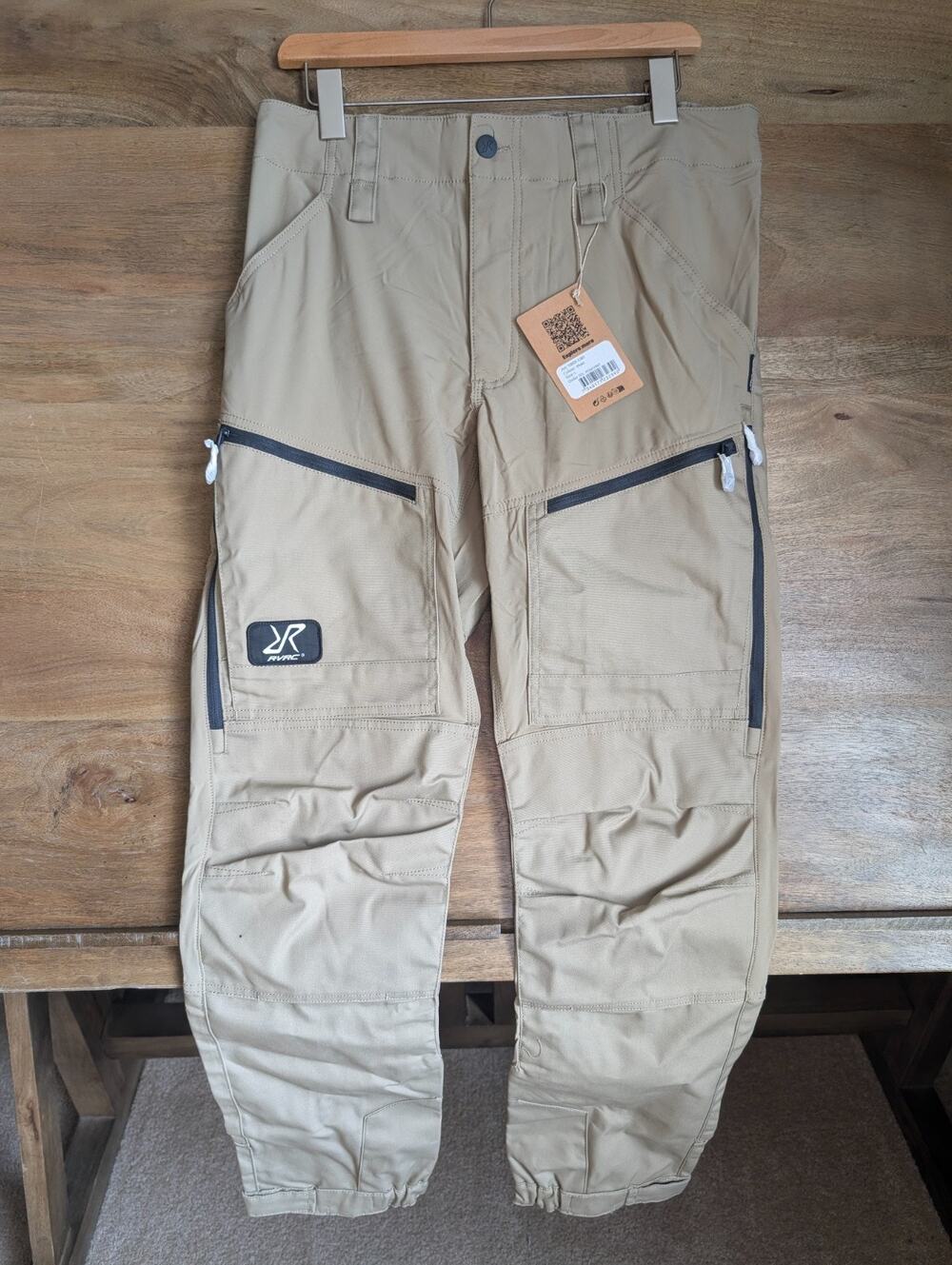 RevolutionRace Durable Pants Mens L 33/34 Khaki Multi Pocket Hiking Outdoor NWT